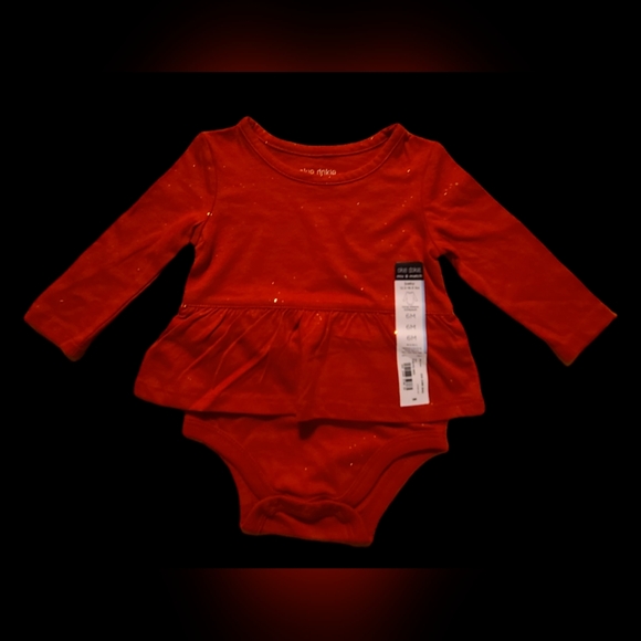 NWT Okie dokie size 6M red bodysuit - Picture 1 of 6